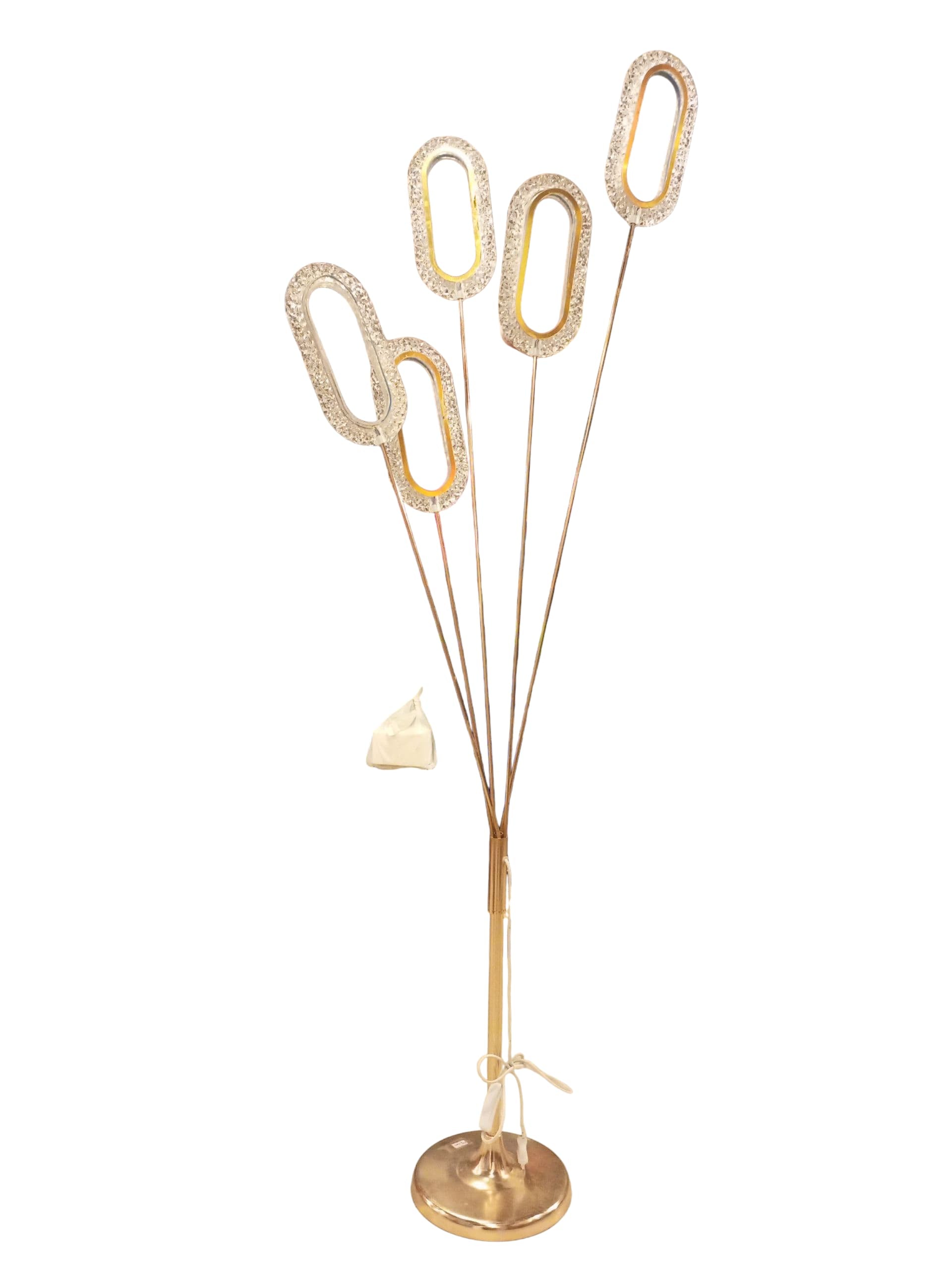 Modern Crystal & Gold Floor Lamp
