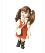Mary & May Girls Fashion Doll with Pigtails, Overalls & Star Accents