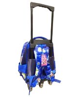 Kids 3D Captain America Superhero Trolley School Bag – Rolling Backpack for Boys - Image 2