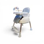 Premium 2-in-1 Fixed Baby High Chair | Tall Dining Chair with Detachable Toy Bar, Feeding Tray & Footrest