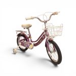 Raccoon Premium 16" Kids Bicycle with Training Wheels – Metallic Purple Age 5-8