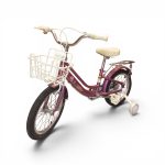 Raccoon Premium 16" Kids Bicycle with Training Wheels – Metallic Purple Age 5-8 - Image 2