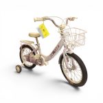 Raccoon Premium 16" Kids Bicycle with Training Wheels – Pearl Pink / Cream Age 5-8 - Image 2