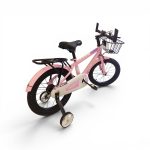 BDF B740 Sport 16" Kids Bicycle with Training Wheels – Soft Pink & Black Age 5-8 - Image 2