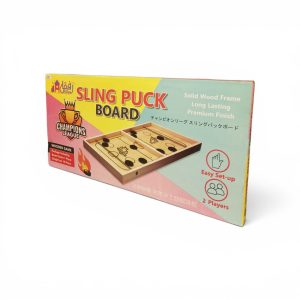 Champions League Wooden Sling Puck Board Game – Premium Fast Sling Tabletop Game