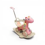 3-in-1 Multifunctional Toddler Rocking Horse & Ride-On Toy with Parent Push Handle (12–36 Months) - Image 4