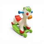 Evergreen 2-in-1 Happy Rocking Pony & Ride-On Toy (Ages 1–3) – White & Green