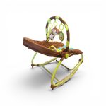 Infant-to-Toddler Convertible Baby Rocker & Bouncer with Overhead Toy Bar & Restraint Harness – Jungle Monkey Theme - Image 3