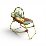 Infant-to-Toddler Convertible Baby Rocker & Bouncer with Overhead Toy Bar & Restraint Harness – Jungle Monkey Theme - Image 4