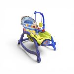 Multifunctional Infant-to-Toddler Convertible Baby Rocker Chair with Soothing Vibration, Height Adjustment & Swing-Away Toy Bar