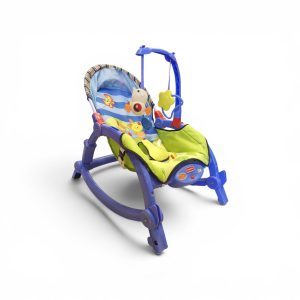 Multifunctional Infant-to-Toddler Convertible Baby Rocker Chair with Soothing Vibration, Height Adjustment & Swing-Away Toy Bar
