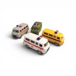 Vintage Classic Microbus Inertia Model Toy Vans (Pack of 12 / Assorted Emergency & Service Vehicles) – Die-Cast Style Friction Powered Toy Vans - Image 3