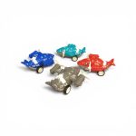 Racing Shark Flying Friction Powered Aircraft with Spinning Propellers & Lights (Pack of 8 / Assorted Colors)