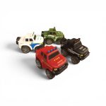 Vintage Classic Microbus Inertia Model Toy Vans (Pack of 12 / Assorted Emergency & Service Vehicles) – Die-Cast Style Friction Powered Toy Vans