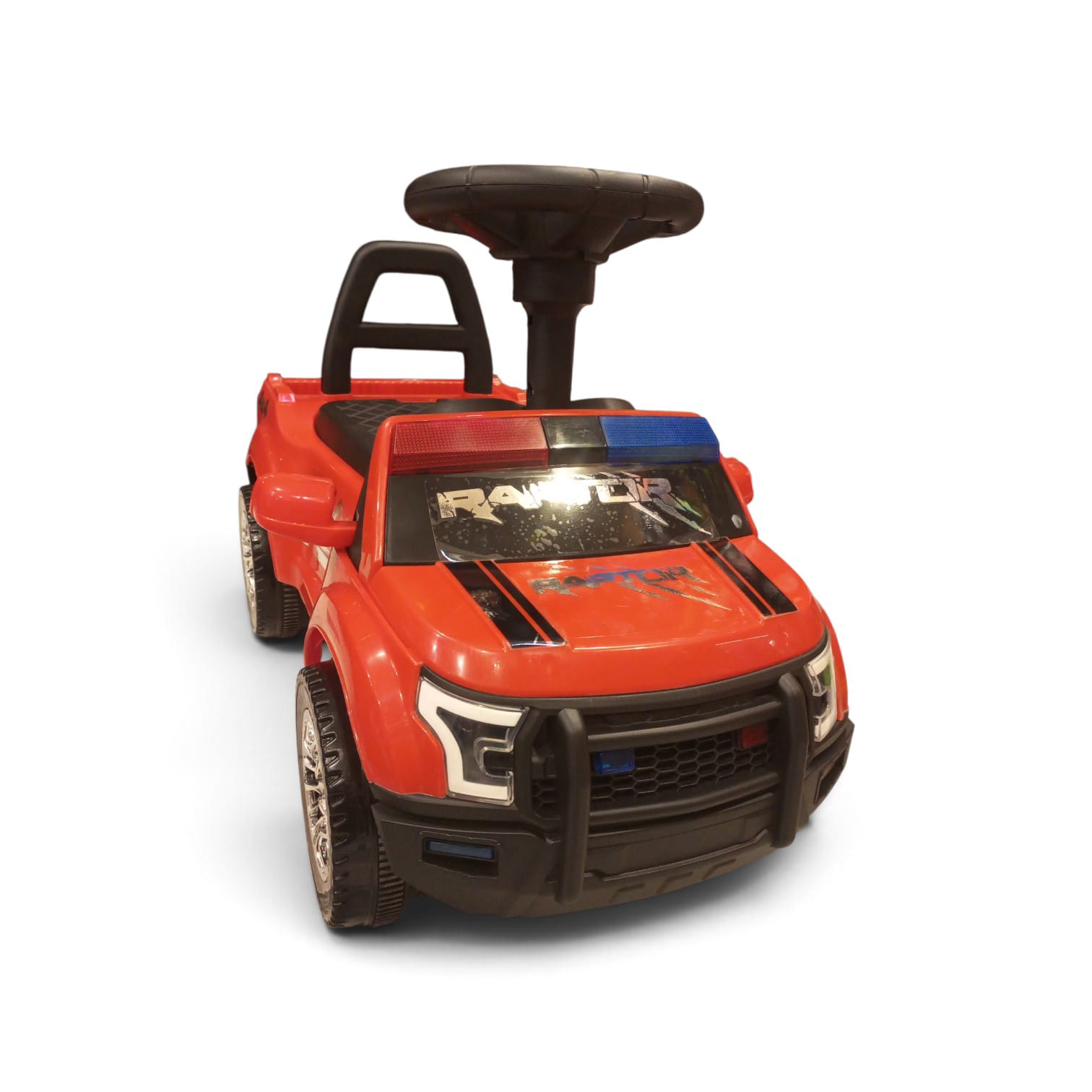 Ford Raptor Police 4x4 Style Kids Push & Ride-On Truck (Ages 1.5–4 Years) - Image 3
