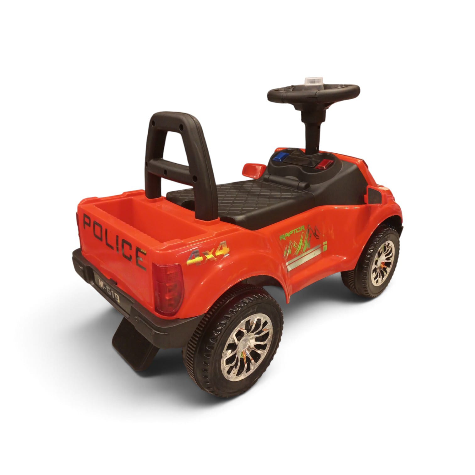 Ford Raptor Police 4x4 Style Kids Push & Ride-On Truck (Ages 1.5–4 Years) - Image 2
