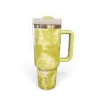 Tie-Dye Printed Insulated Stainless Steel Tumbler with Handle & Straw Lid (40 oz / 1.18 L) - Image 2