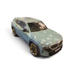 1:24 BMW XM Diecast Model SUV (Grey / Sage Green with Gold Accents)