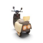 Electric Ride-On Scooter for Kids (Grey, Off-White & Orange) - Image 2