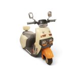 Electric Ride-On Scooter for Kids (Grey, Off-White & Orange)