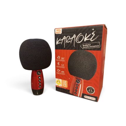 Buddyfun Wireless Bluetooth Karaoke Microphone with High-Fidelity Speaker & Voice Changing Effects