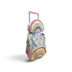 2-in-1 Girls Unicorn "Follow Your Rainbow" Trolley School Bag Set with Lunch Bag