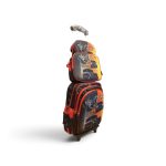 3-in-1 Kids Racing Car Trolley School Bag Set with Lunch Bag & Pencil Case - Image 2