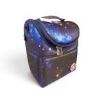 3D Cosmic Galaxy Captain America Kids Hard-Shell Lunch Box Backpack – Insulated Food Bag