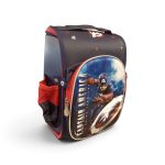 3D Embossed Disney Cars "King VS McQueen" Hard-Shell School Backpack for Boys – Navy Blue