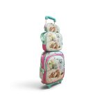 3-in-1 Girls Cute Kitten Trolley School Bag Set with Lunch Bag & Pencil Case - Image 2