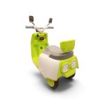 Electric Ride-On Scooter for Kids (Lime Green & Off-White) - Image 2