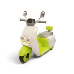 Electric Ride-On Scooter for Kids (Lime Green & Off-White)