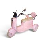 Kids Dual-Seat Electric Ride-On Scooter (Soft Pink & Beige) - Image 2