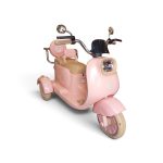 Kids Dual-Seat Electric Ride-On Scooter (Soft Pink & Beige)
