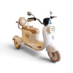 Kids Dual-Seat Electric Ride-On Scooter (Pure White & Warm Beige) - Image 2