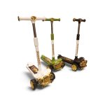 Kids 3-Wheel Vintage Car Design Kick Scooter with Gold Accents